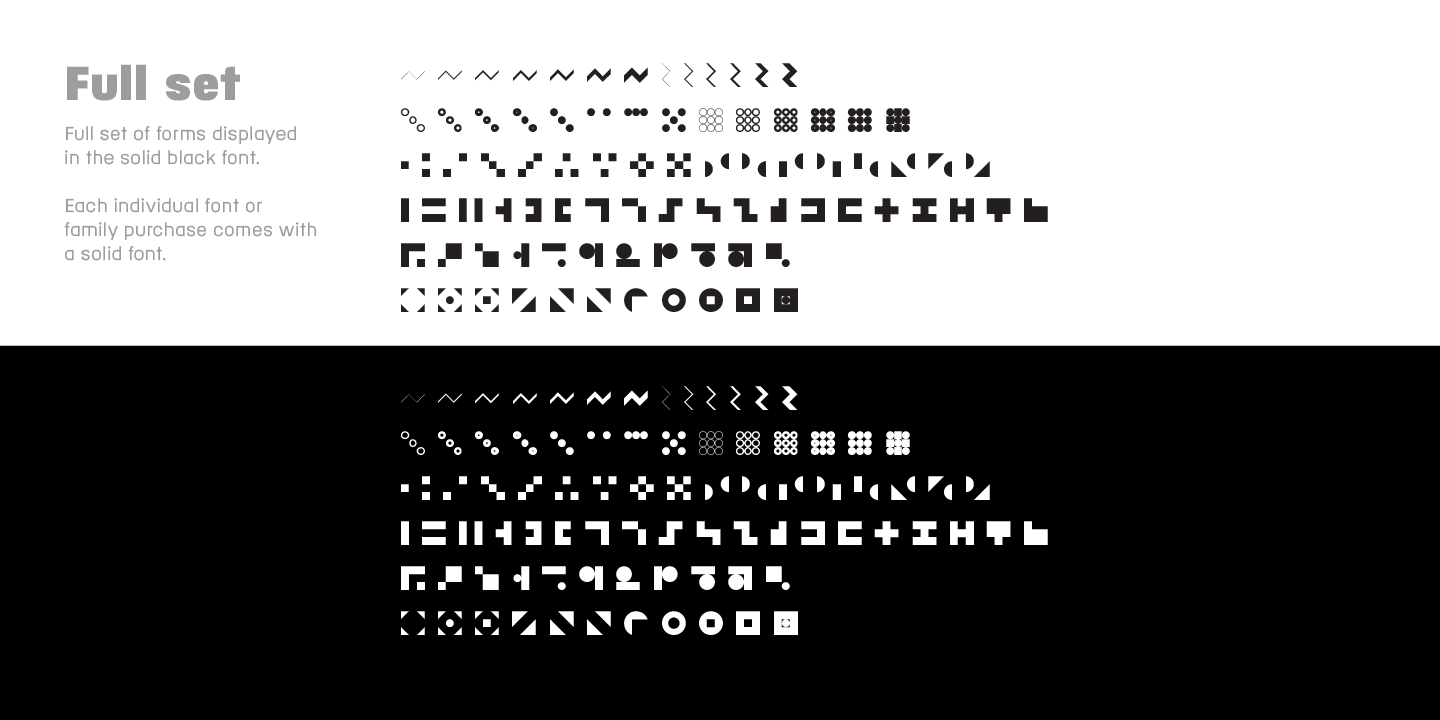Пример шрифта FormPattern Color Three Greyscale